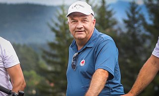 Dieses Foto zeigt Thomas Sagel als Gast beim SCP-Trainingslager in Villach im August 2020. - Sarah Jonek