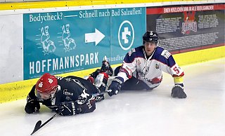 Unfreiwillige Spielpause: Die Herforder Ice Dragons und ihr Gegner können am Freitag nicht aufs Eis. Ein Corona-Verdachtsfall sorgt für die kurzfristige Absage des Spiels. Foto: Jürgen Feyerabend, feyerdragon pic art - Andreas Gerth