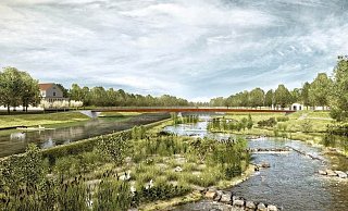 Der alte Plan: Nach den jüngsten Überlegungen - und Vorgaben des Landes-Umweltministeriums - soll auf den Überlaufkanal (links) verzichtet werden. - Ingenieurbüro Klein