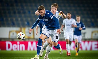 Arminia Bielefelds Joel Grodowski lieferte gegen den 1. FC Saarbrücken ein "mörderisches" Laufpensum. - Sarah Jonek