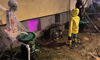 Das Halloween-Haus in der Südstadt: In der Pankratiusstraße beginnt im Oktober die fünfte Jahreszeit. - Jenny Westhues