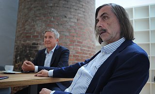 Die Bürgermeister-Kandidaten Henning Schulz (links) von der CDU und sein Herausforderer von der BfGT, Norbert Morkes. - Andreas Frücht