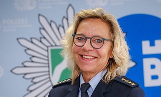 Margit Picker ist die neue Vorgesetzte aller fast 600 Beschäftigten bei der Paderborner Kreispolizeibehörde. Dieses Foto entstand zuvor, als sie in Bielefeld tätig war. - Andreas Zobe