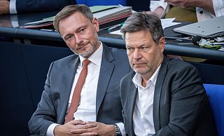 Finanzminister Christian Lindner (l) und Wirtschaftsminister Robert Habeck. - Foto: Michael Kappeler/dpa