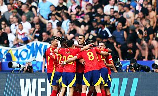 Spanien führte bereits zur Halbzeit mit 3:0 gegen Kroatien. - Andreas Gora/dpa