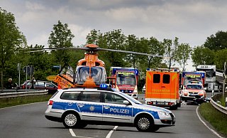 Symbolfoto: Ein Unfallort in Bünde. - Symbolbild: Gerald Dunkel