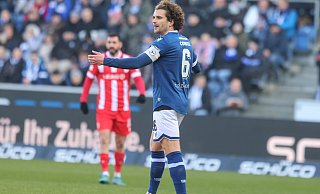 Arminias Kapitän Mael Corboz will sich von den Pfiffen einiger Fans nicht beirren lassen. - Oliver Krato