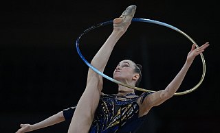 Virtuos mit dem Reifen: Darja Varfolomeev. - Hendrik Schmidt/dpa