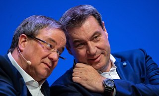 Wer wird Kanzlerkandidat der Union - Laschet oder Söder?. - Foto: Guido Kirchner/dpa