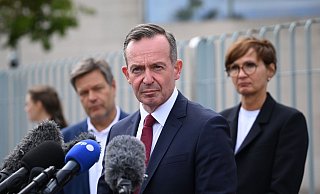 Bundesverkehrsminister Volker Wissing (FDP) gibt ein Statement zum Beschluss der Nationalen Wasserstoffstrategie im Bundeskabinett ab. - Britta Pedersen/dpa