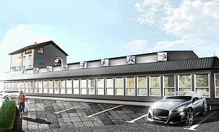 Der Entwurf der CEHA macht aus dem derzeit wenig ansehnlichen Hotel einen Hingucker – und wieder ein echtes Sportzentrum. - CEHA