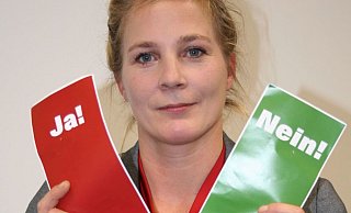 Spitzenkandidatin Lena Oberbäumer. Foto: Die Partei - Die Partei