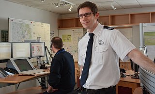 Marc Hammerstein, Leiter der Kreisfeuerwehrzentrale, in der Leitstelle in Büren-Ahden, der Herzkammer des Rettungsdienstes. - Kreis Paderborn