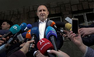 Der Präsident von Bulgarien: Rumen Radew. - Valentina Petrova/AP/dpa