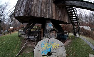 Diese Schmierereien fanden sich an der Bockwindmühle im Bauernhausmuseum. - Wolfgang Rudolf