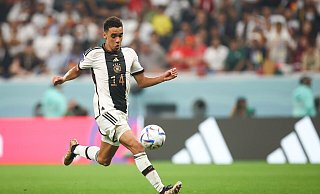 Bestritt bislang 20 Länderspiele für Deutschland: Jamal Musiala. - Christian Charisius/dpa