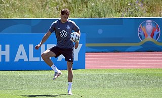 Ist bereit für seinen EM-Einsatz: Leon Goretzka. - Foto: Federico Gambarini/dpa