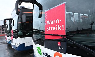 Die Bielefelder Stadtbahnen und die meisten Busse verkehren von Freitag bis Samstagmorgen nicht (Archivfoto). - BARBARA FRANKE