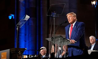Trump findet Gefallen an Musks Idee. - Alex Brandon/AP/dpa