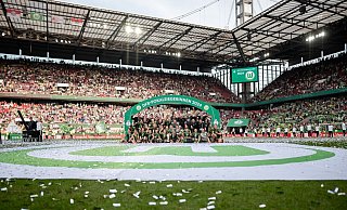 Immer wieder Köln: 2025 findet im Stadion in Müngersdorf zum 16. Mal das Endspiel um den DFB-Pokal statt. - Fabian Strauch/dpa