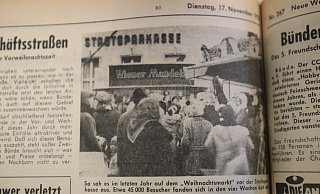 Gut besucht: Vor 50 Jahren verzeichnete der Weihnachtsmarkt in Bündes Innenstadt rund 45.000 Gäste in vier Wochen. - NW