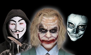 Als Anonymous, Joker oder Totenkopf maskiert haben unbekannte Täter in den letzten Tagen mehrere Supermärkte und Tankstellen überfallen. - Felix Eisele