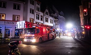 Großer Alarm am Emil-Gross-Platz in der Bielefelder City, - Mike-Dennis Mller