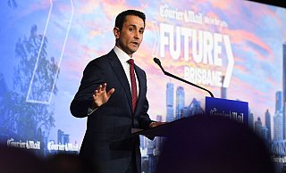 Der Premier von Queensland, David Crisafulli, erläuterte die umstrittenen Pläne. - Jono Searle/AAP/dpa