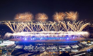Mit einem Feuerwerk über dem Stade de France endete Olympia in Paris. - Sebastian Kahnert/dpa