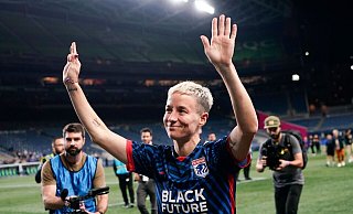 Megan Rapinoe verabschiedete sich in Seattle. - Lindsey Wasson/AP/dpa