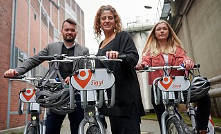 So sehen die Räder des neuen Bike-Sharings "Siggi" in Bielefeld aus. - SEBASTIAN RUTHE