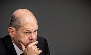 Bundeskanzler Olaf Scholz findet, seine Koalition habe gute Arbeit geleistet im vergangenen Jahr. - Michael Kappeler/dpa