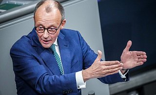 CDU-Chef Friedrich Merz hat kürzlich betont, sich von Sahra Wagenknecht nicht am Nasenring durch die Manege ziehen lassen zu wollen. - Kay Nietfeld/dpa