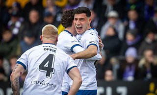 Stefano Russo (r.) war im Derby beim VfL Osnabrück der überragende Akteur aufseiten von Arminia Bielefeld. - Sarah Jonek