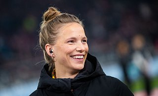 Tabea Kemme kritisiert den DFB für die ihrer Meinung nach fehlende Haltung im Kuss-Skandal um den spanischen Top-Funktionär Luis Rubiales. - Christoph Schmidt/dpa