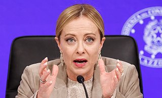 Italiens rechte Ministerpräsidentin Giorgia Meloni treibt den Umbau der Justiz voran. (Archivbild) - Roberto Monaldo/LaPresse/AP/dpa