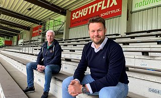 Verstärkung Mario Lüke (r.) arbeitet beim FCG als Marketingverantwortlicher künftig eng mit dem Sportlichen Leiter Rob Reekers zusammen. - FC Gütersloh
