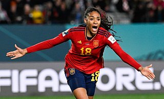 Die Spanierinnen setzen auf Salma Paralluelo. - Andrew Cornaga/AP/dpa