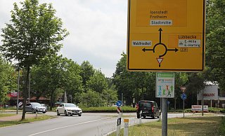 Der Kreisel an der Isenstedter Straße wird vom 15. bis 17. Juni komplett gesperrt. - Klaus Frensing