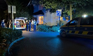 Die Polizei war am Samstagabend an der Klutenbrinkstraße in Langenberg im Einsatz. - Thorsten Heß