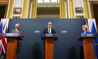 Die EU und Großbritannien haben sich auf einen Deal zur engeren Zusammenarbeit geeinigt. - Carl Court/Getty Images Europe Pool/AP/dpa