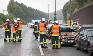 Schwere Unfälle auf dem Ostwestfalendamm in Bielefeld. - Christian Mathiesen