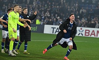 Matchwinner für die Arminia: Marius Wörl (r) - Swen Pförtner/dpa