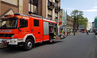 Nur kurz dauerte der Feuerwehreinsatz an der Münsterstraße. - Mathias Gans
