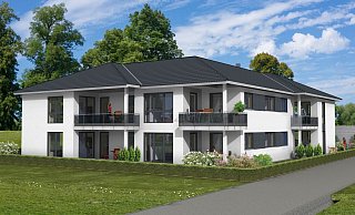 Hier ist der Entwurf der Firma Schweneker für das Mehrfamilienhaus zu sehen. - Dirk Windmöller