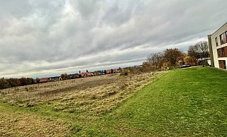 Jetzt noch Wiese, demnächst Schulgelände: In der Paderborner Südstadt wird der Kreis Paderborn bauen. Rechts ist das Studentenwohnheim Alois-Fuchs-Weg zu sehen. - Jens Reddeker