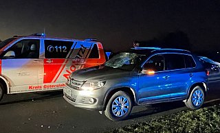 Im Kreis Gütersloh kam es am Dienstagabend zu einer Kollision zwischen einem VW Tiguan und einem Radfahrer. Der 15-Jährige wurde dabei schwer verletzt. - Thorsten Heß