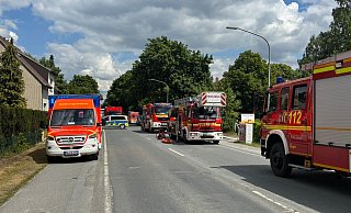 In Bielefeld Brackwede ist die Feuerwehr zu einem Brand ausgerückt. - Jörg Dieckmann