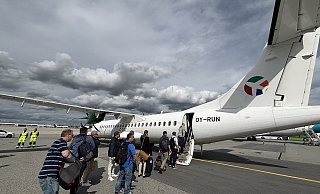 Das Flugzeug der Skyhub PAD, hier am Airport in München, hat 70 Sitzplätze. - Neue Westfälische