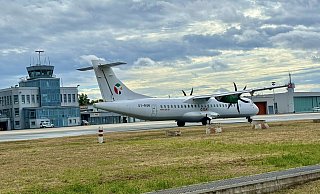 Diese Propellermaschine ist von Paderborn nach München gestartet. - Jens Reddeker